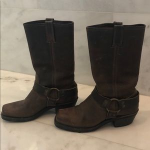 Beautifully broken in Frye harness boots